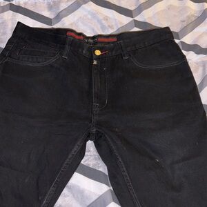 Cavi black jeans and gold embroidered